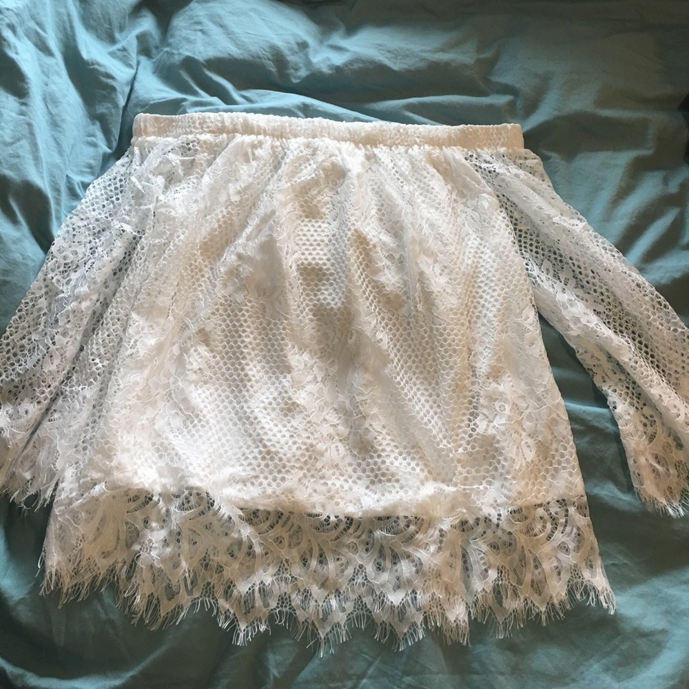 Lace off the shoulder top