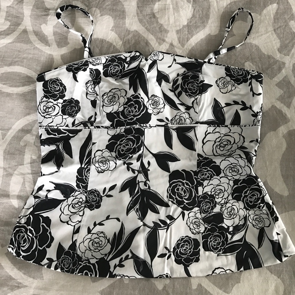 Black and White Corset Top