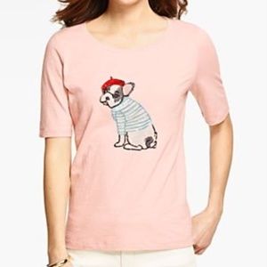 NWOT Talbots Frenchie Tee