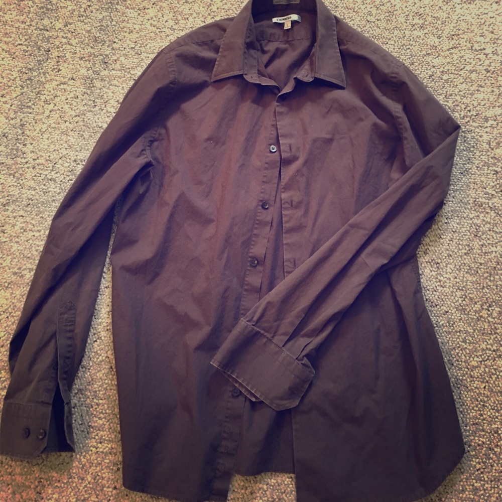 Size large express men's fitted button down.