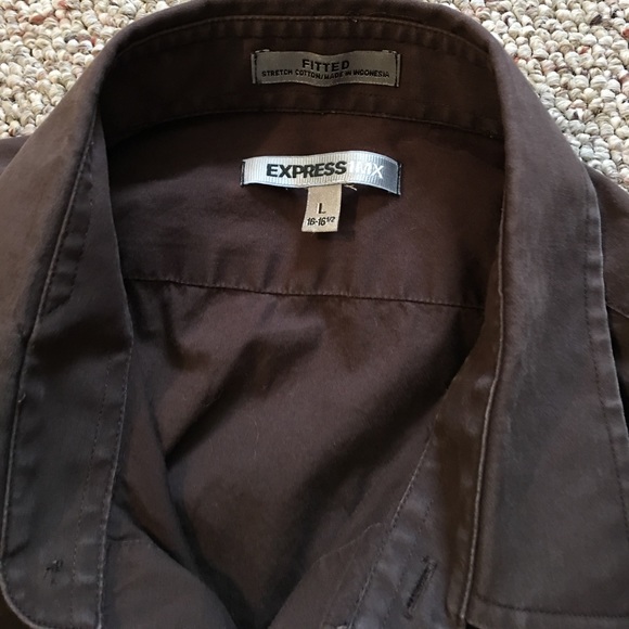 Size large express men's fitted button down. - Picture 2 of 3