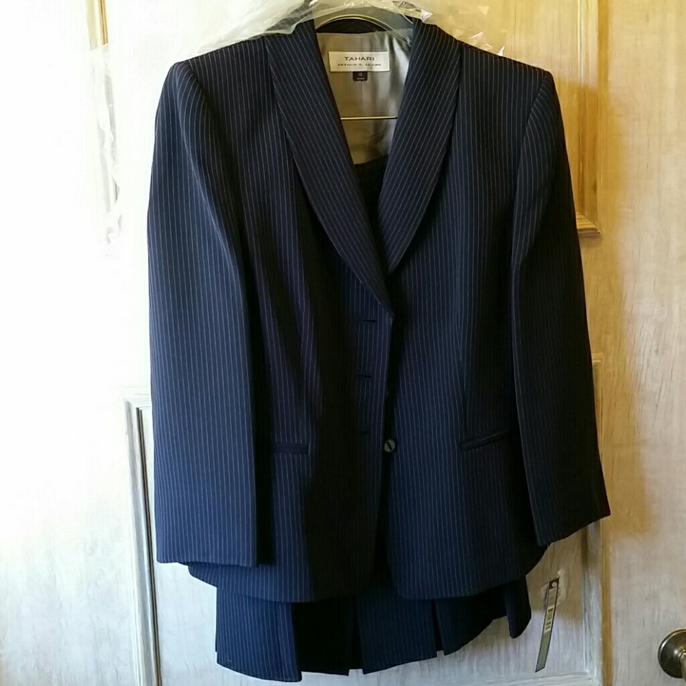 Tahari Arthur S. Levine Pinstripe Suit