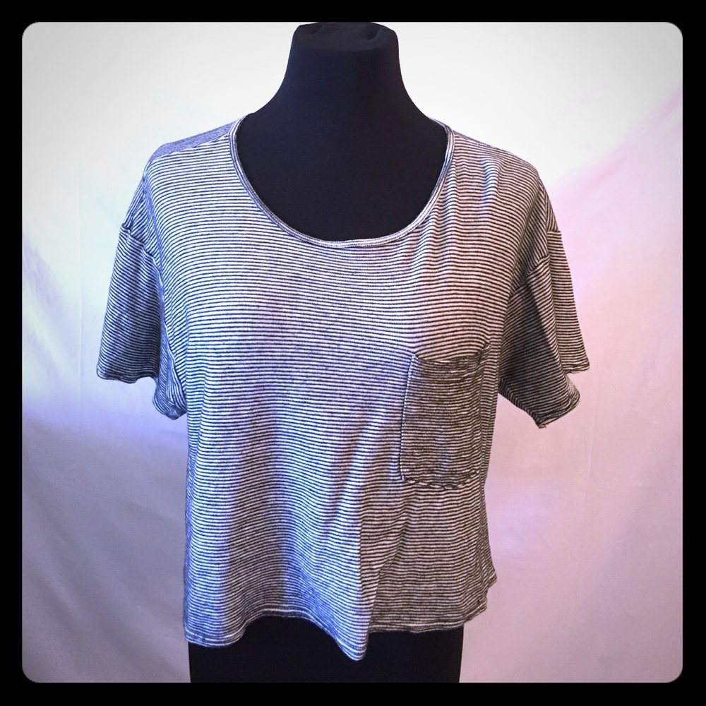 American Apparel Striped Crop Top