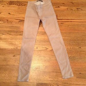 J Brand Jean Super Skinny Coat Kenya in Taupe