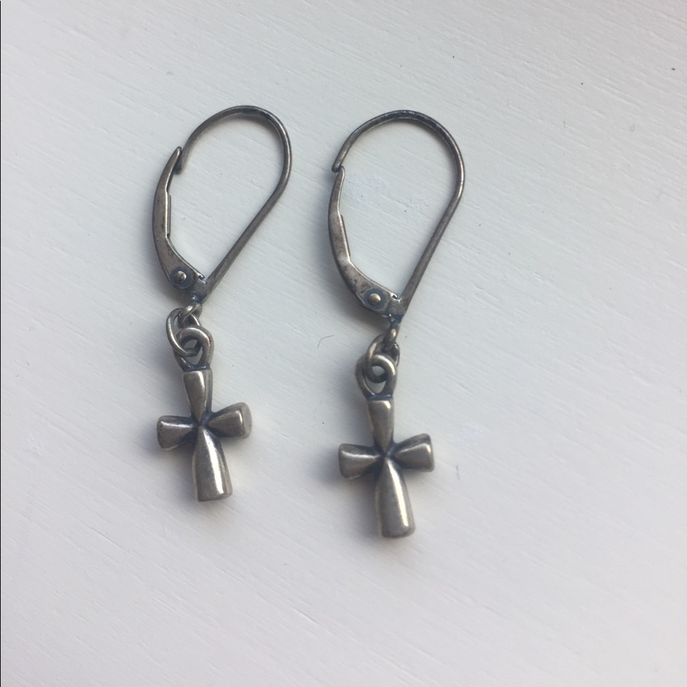 James Avery Cross Dangle Earrings