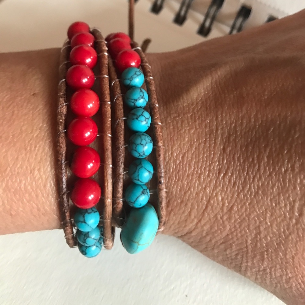 Leather wrap bracelet 🌸🌸😍