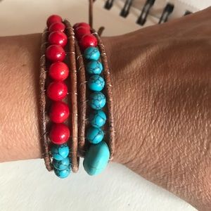 Leather wrap bracelet 🌸🌸😍