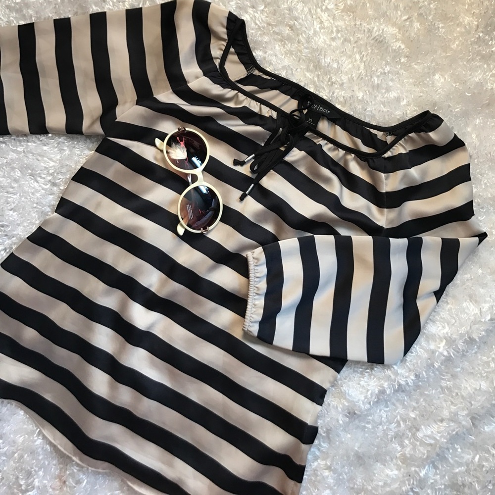 WHBM blouse with sunglasses