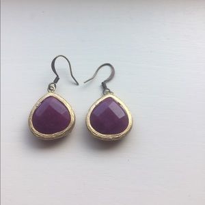 Purple dangle earrings