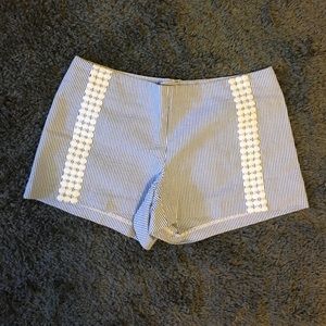 LILLY PULITZER BLUE SEERSUCKER SHORTS