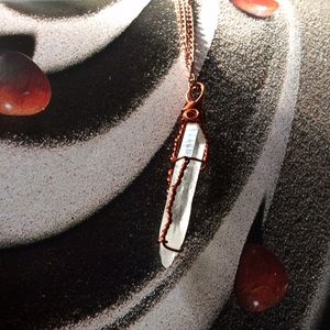 Quartz crystal necklace