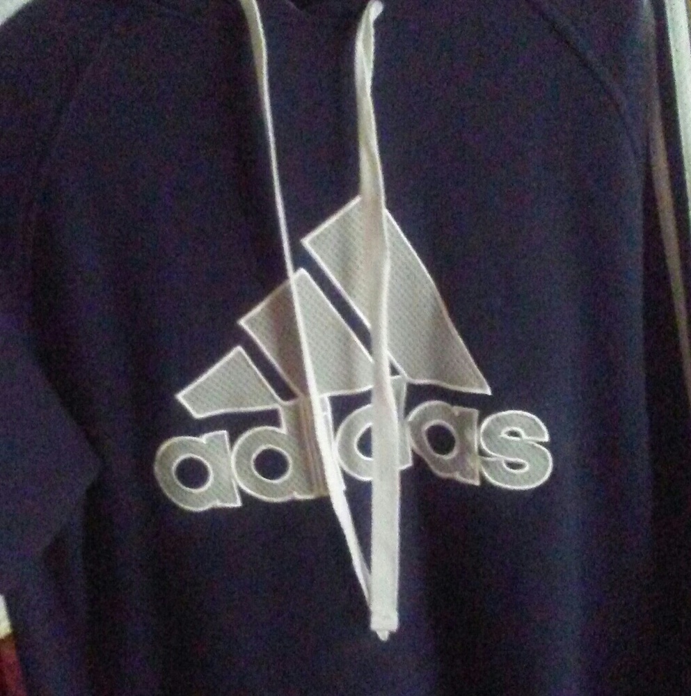 Nwot small Adidas blue white hoodie