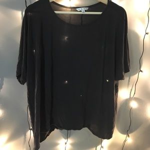 Cabi charcoal gray edge tee ❗️pending sale❗️