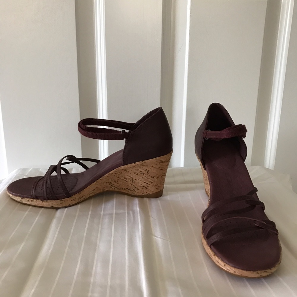 Dark purple Teva wedge sandal