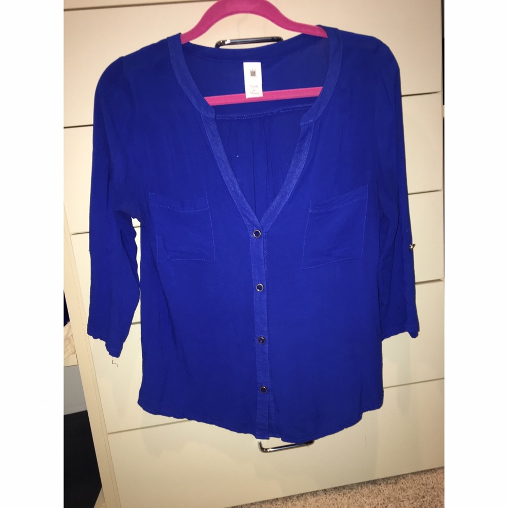 Royal blue blouse