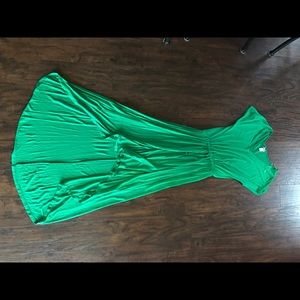 Summer green high low dress