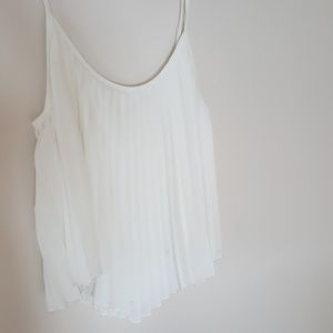 White pleated tank