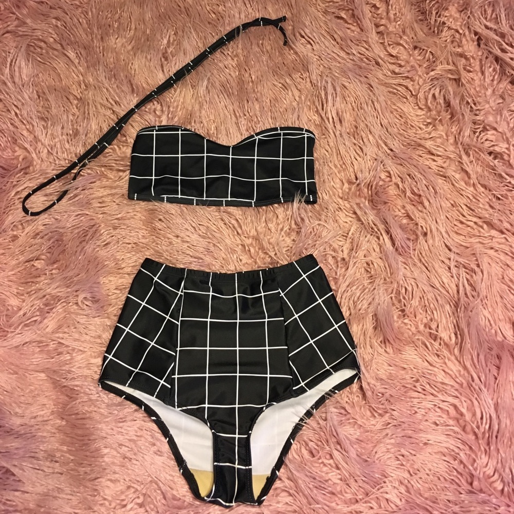 High wasted American Apparel bathing suit
