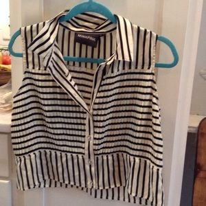 Mink Pink Black and Creme Top.