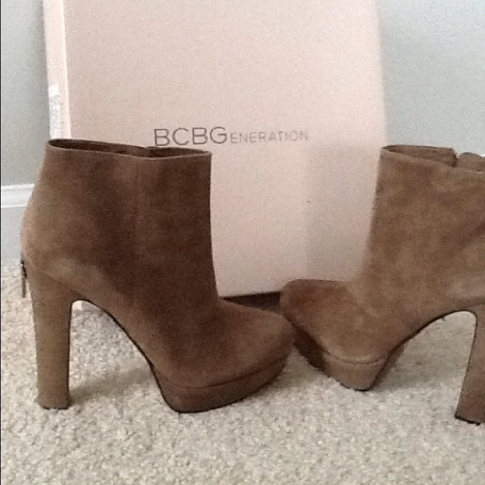 PRICE REDUCTION Mocha Suede Booties-Brand New