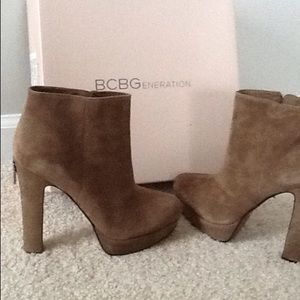 PRICE REDUCTION Mocha Suede Booties-Brand New