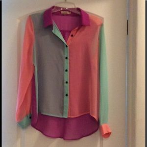Color block blouse