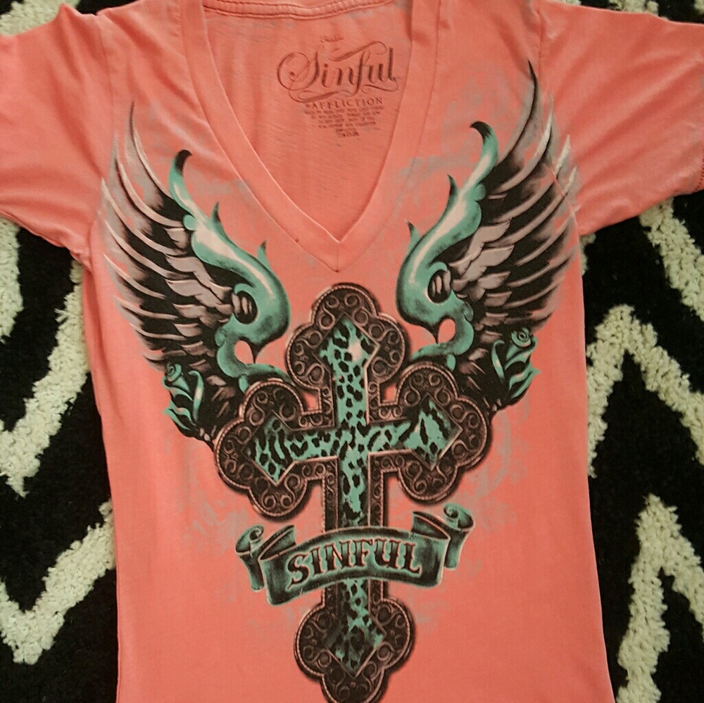 Pink V shirt