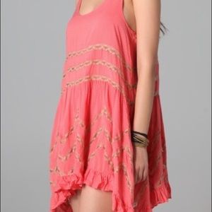 KNOCKOFF Voile and Lace Trapeze Dress