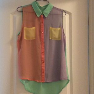 Color block blouse