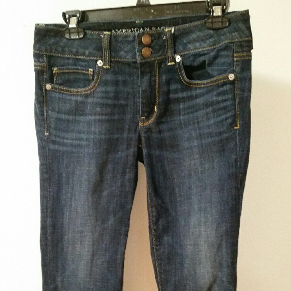 A.E. Dark Denim Artist Crop Stretch