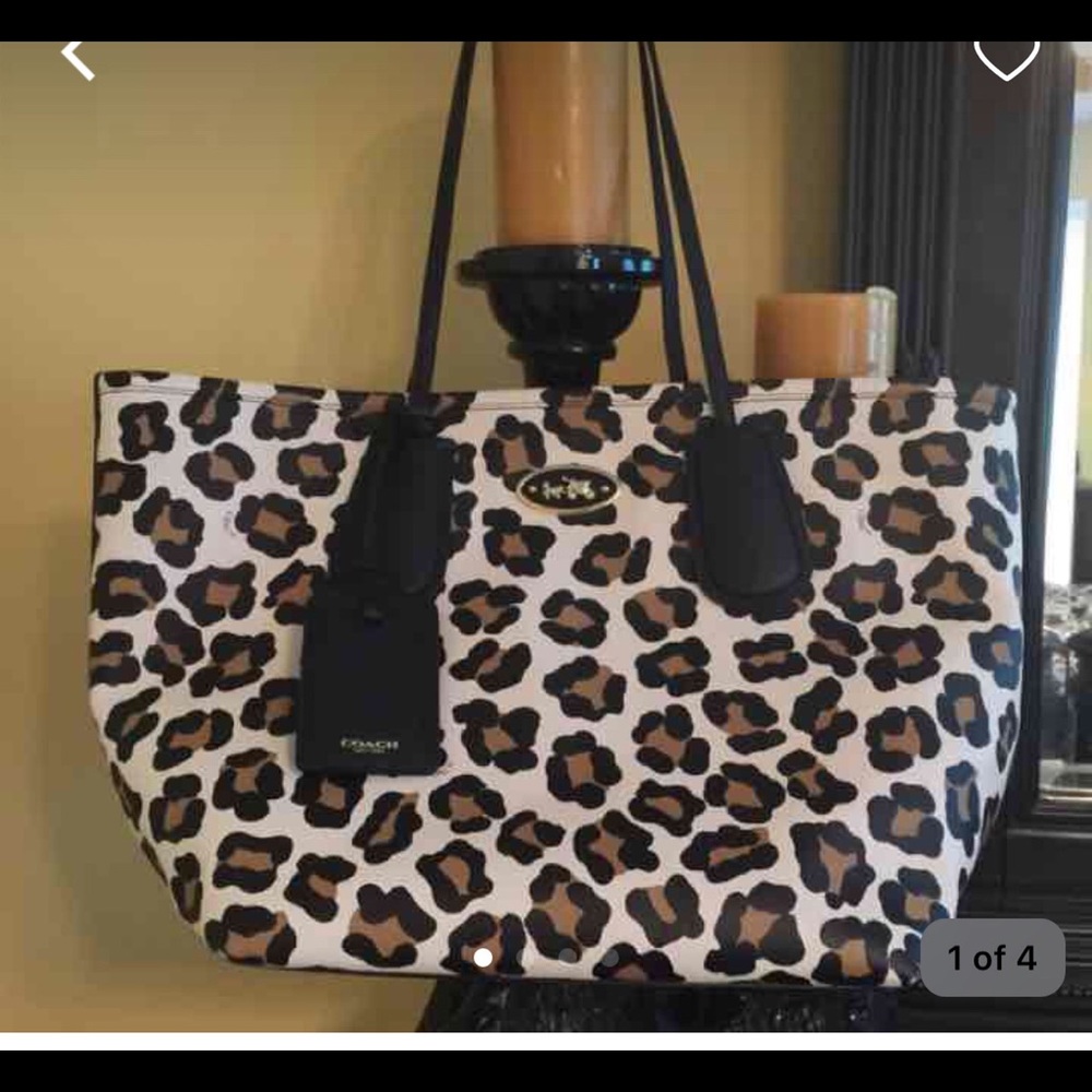 Coach ocelot large purse !