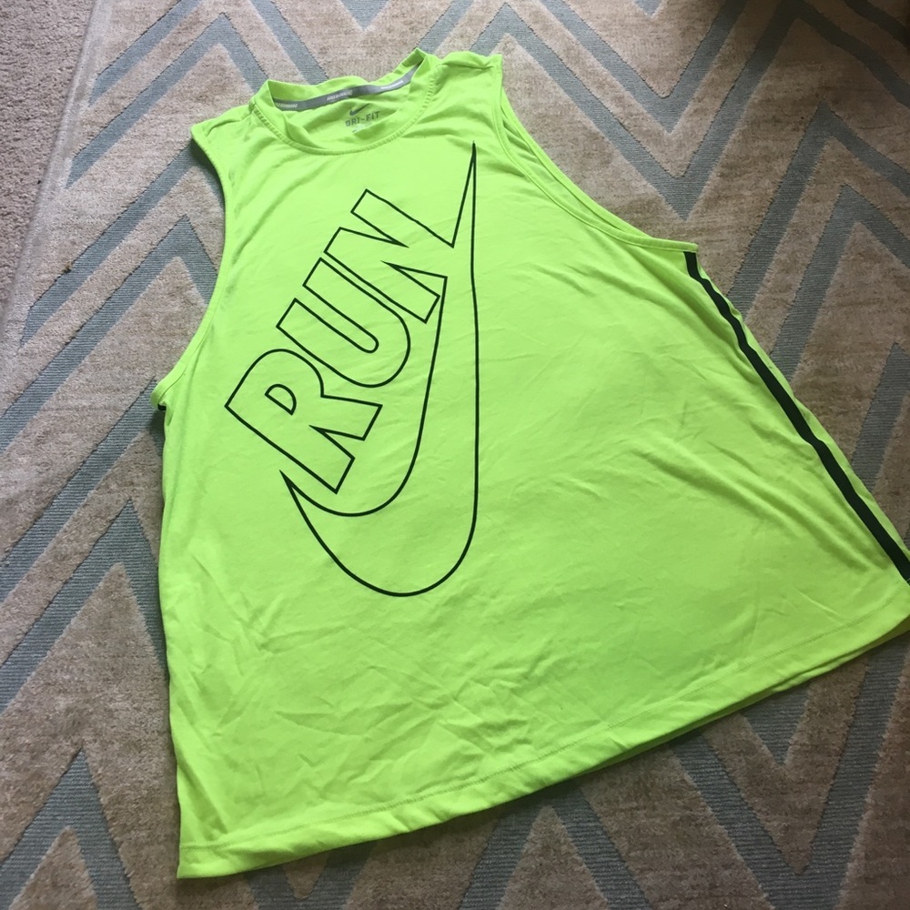 Nike Dri-fit Running neon dri-fit muscle tank