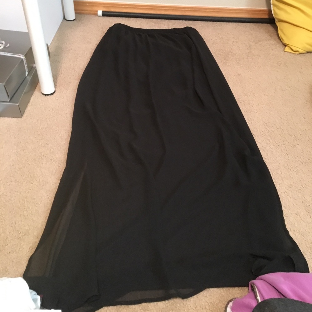 sheer maxi skirt