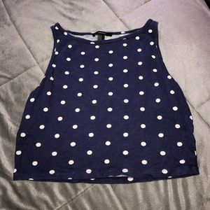 Forever 21, Polka Dot Crop Top Size Medium