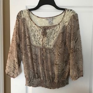 American Rag size medium sheer shirt