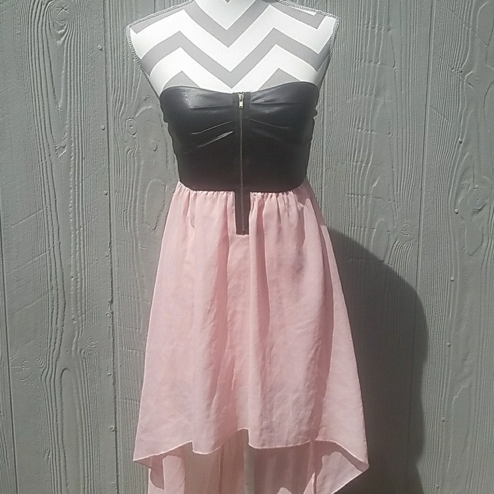 Strapless high low dress