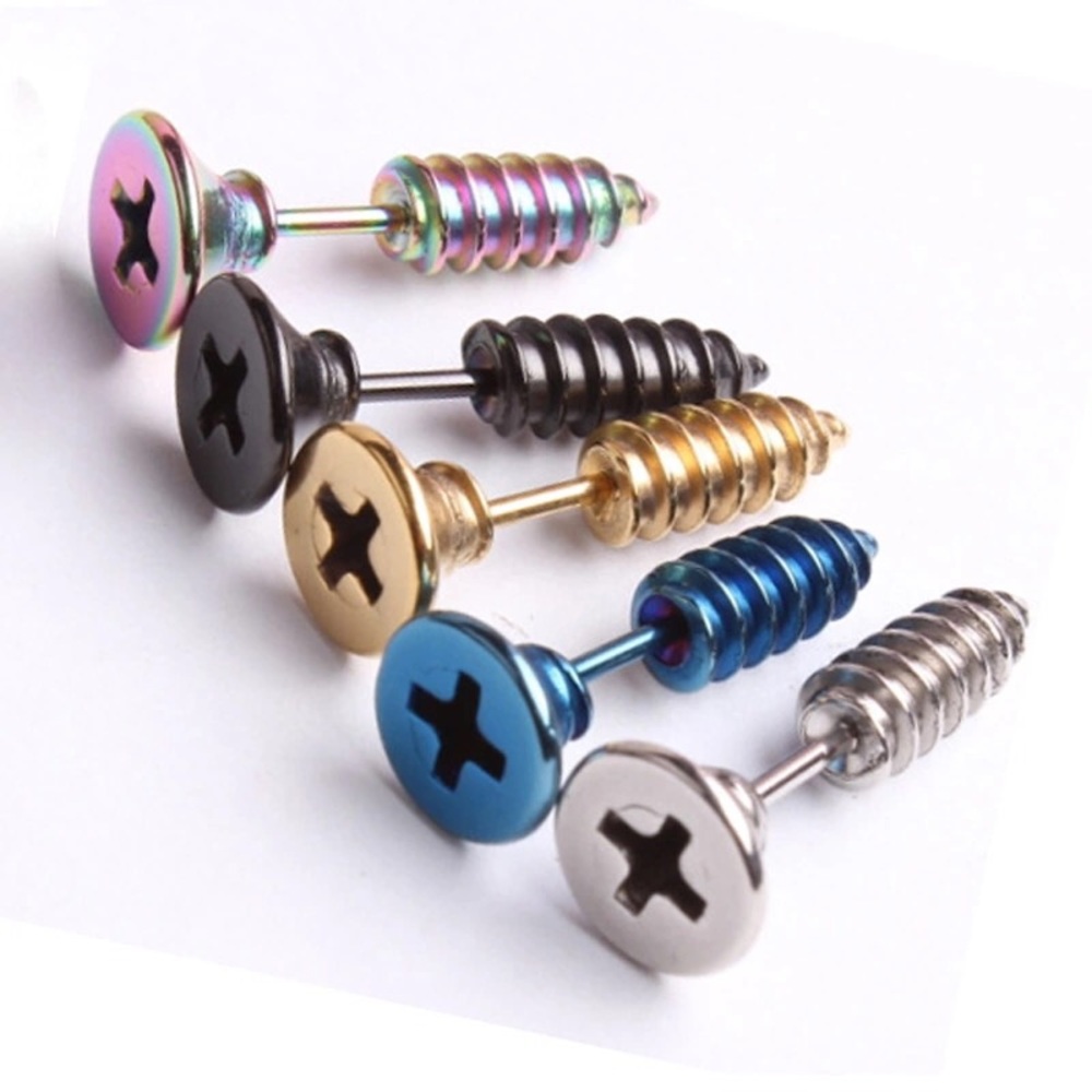 Screw unisex earrings - Picture 2 of 7