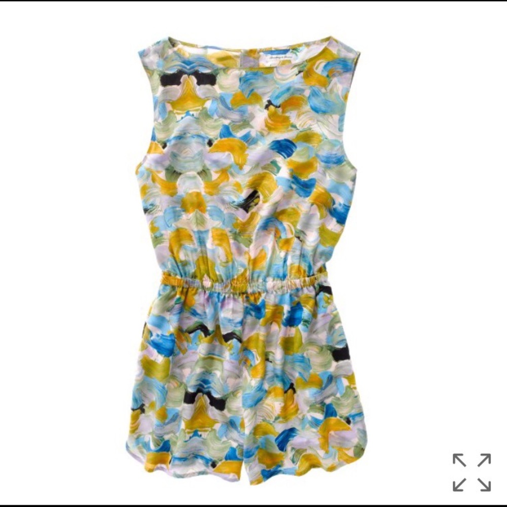 Madewell sun & sand silk romper