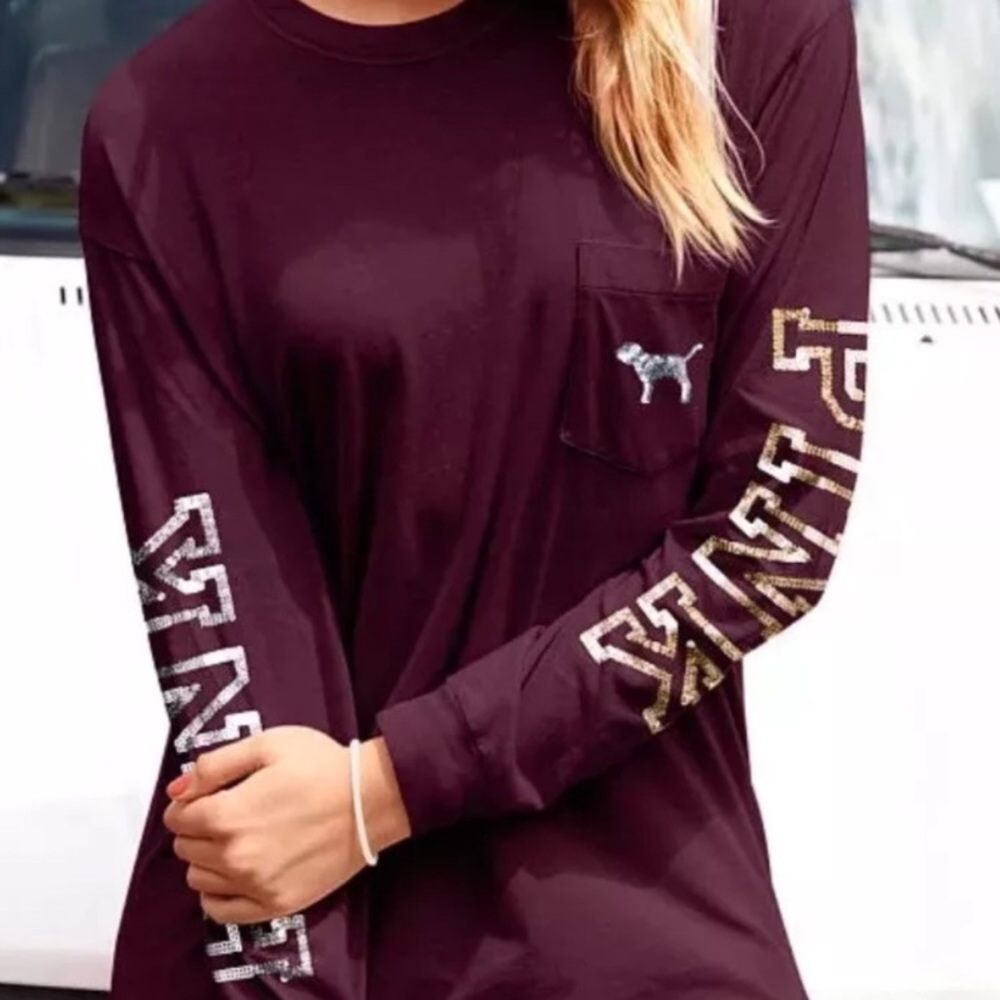 Victoria secret pink bling crew
