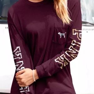 Victoria secret pink bling crew