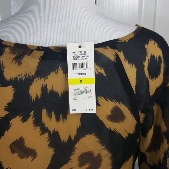 Andrew Charles sheer Leopard Animal print sequined - Picture 6 of 7