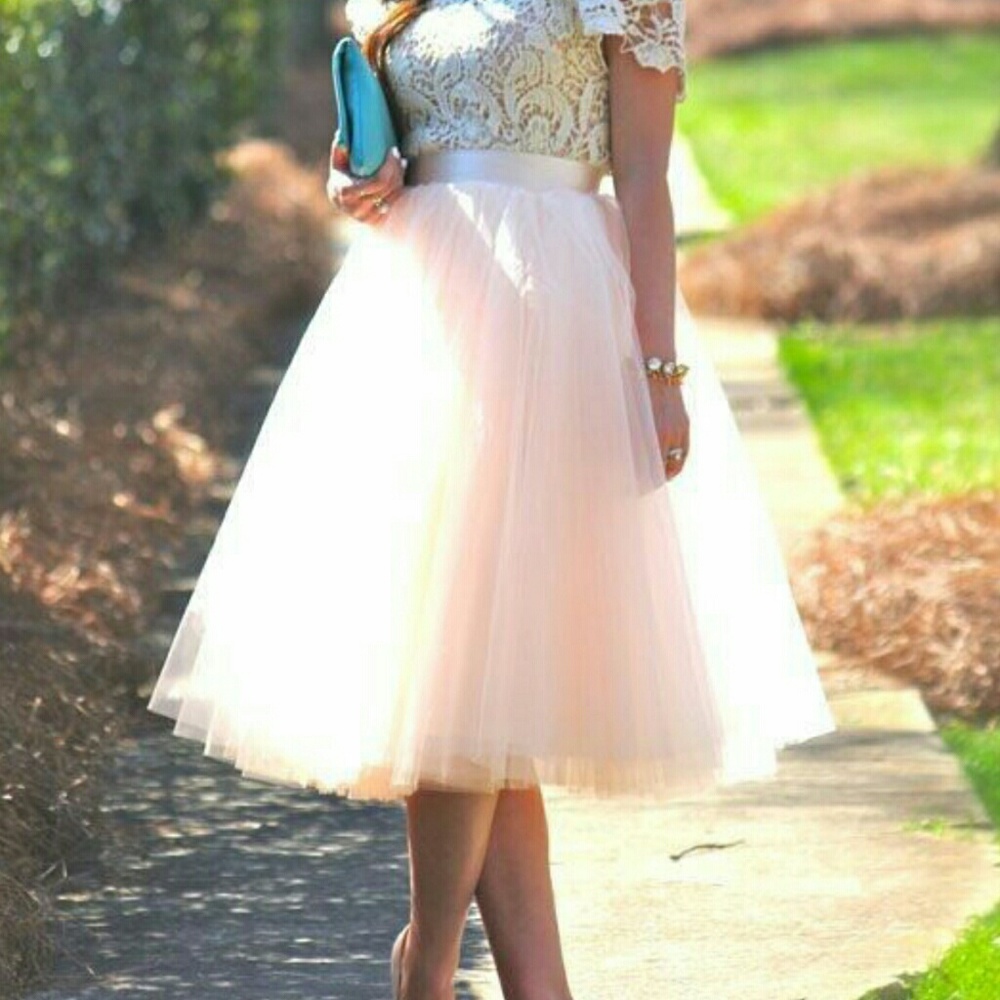 Pink tulle skirt