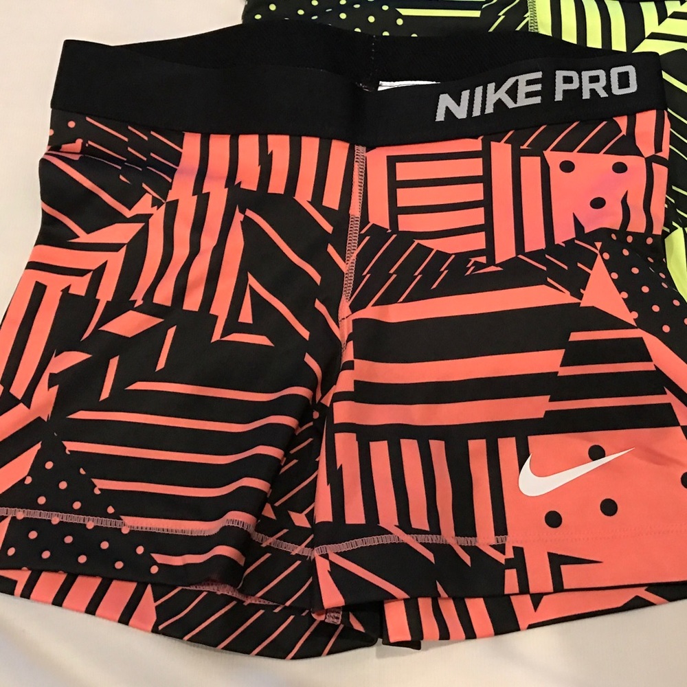 Nike Pro Compression Shorts (orange pair)
