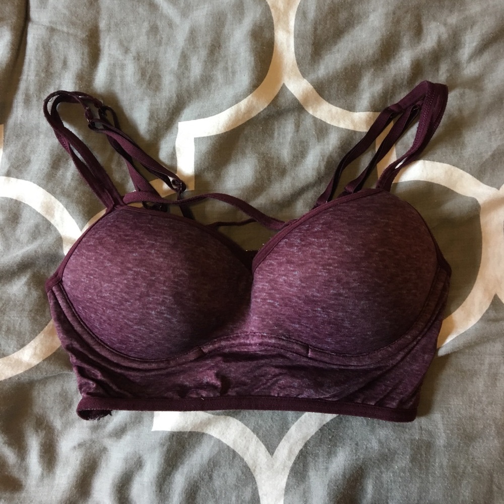 Victoria's Secret/Pink Maroon Sports Bra