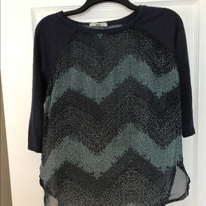 Love, FIRE sheer shirt size Large