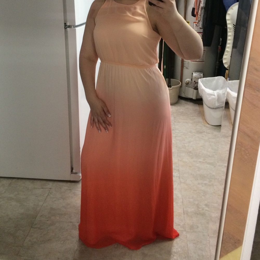 Pink maxi dress