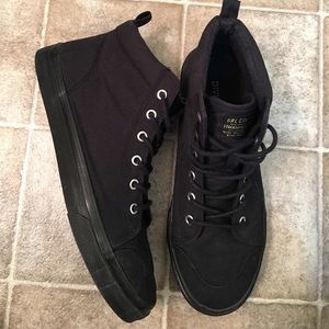 Hightop black sneakers