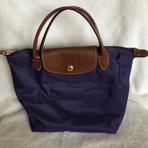 Longchamp short handled mini tote