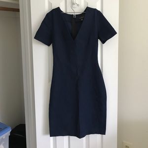 Banana Republic Short Sleeve Navy Sheath Dress