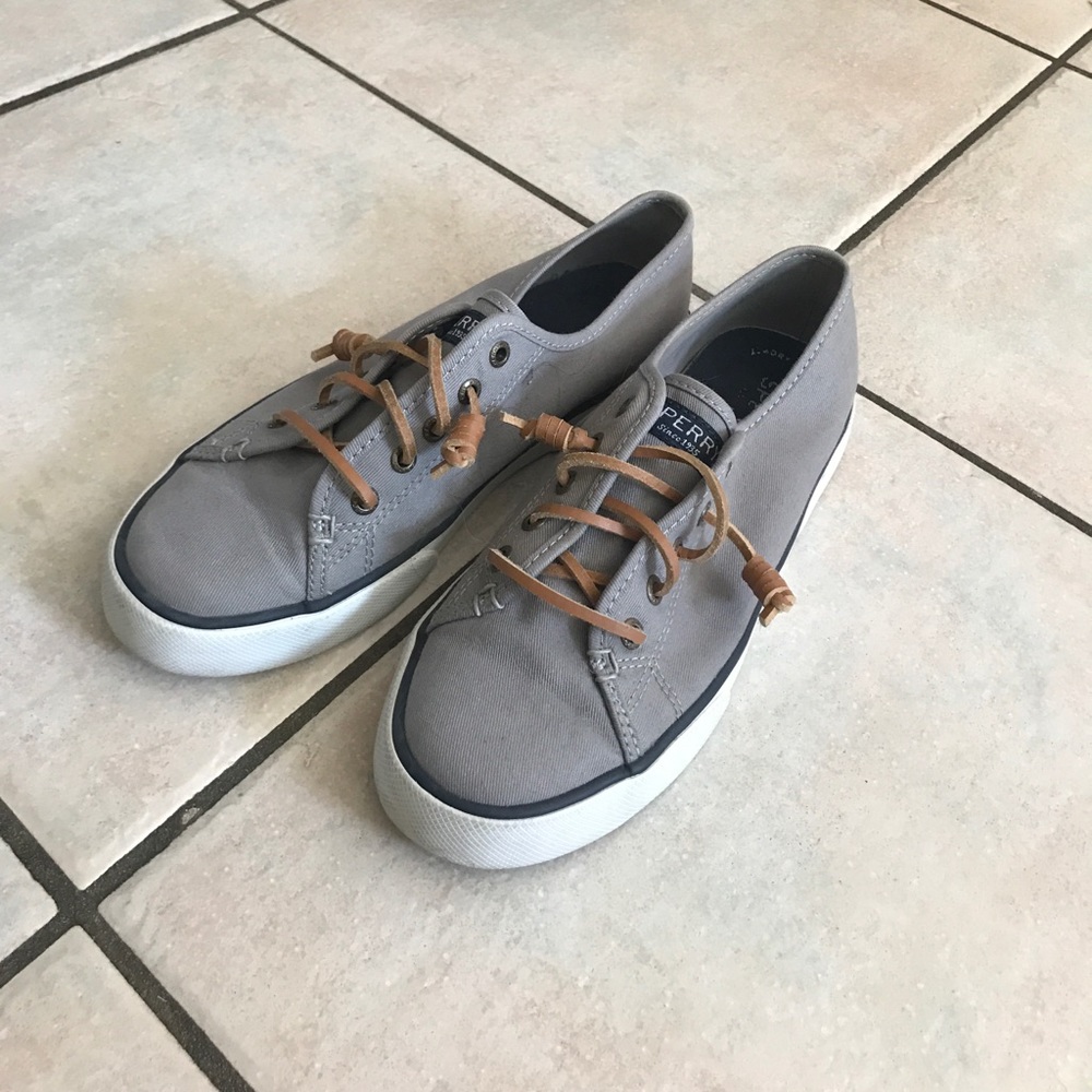 Women's grey sperry shoes